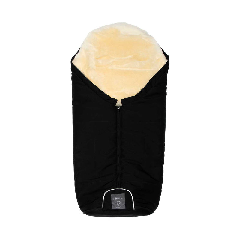 Naturally Sheepskins Merino Sheepskin Footmuff Black, imported from the UK