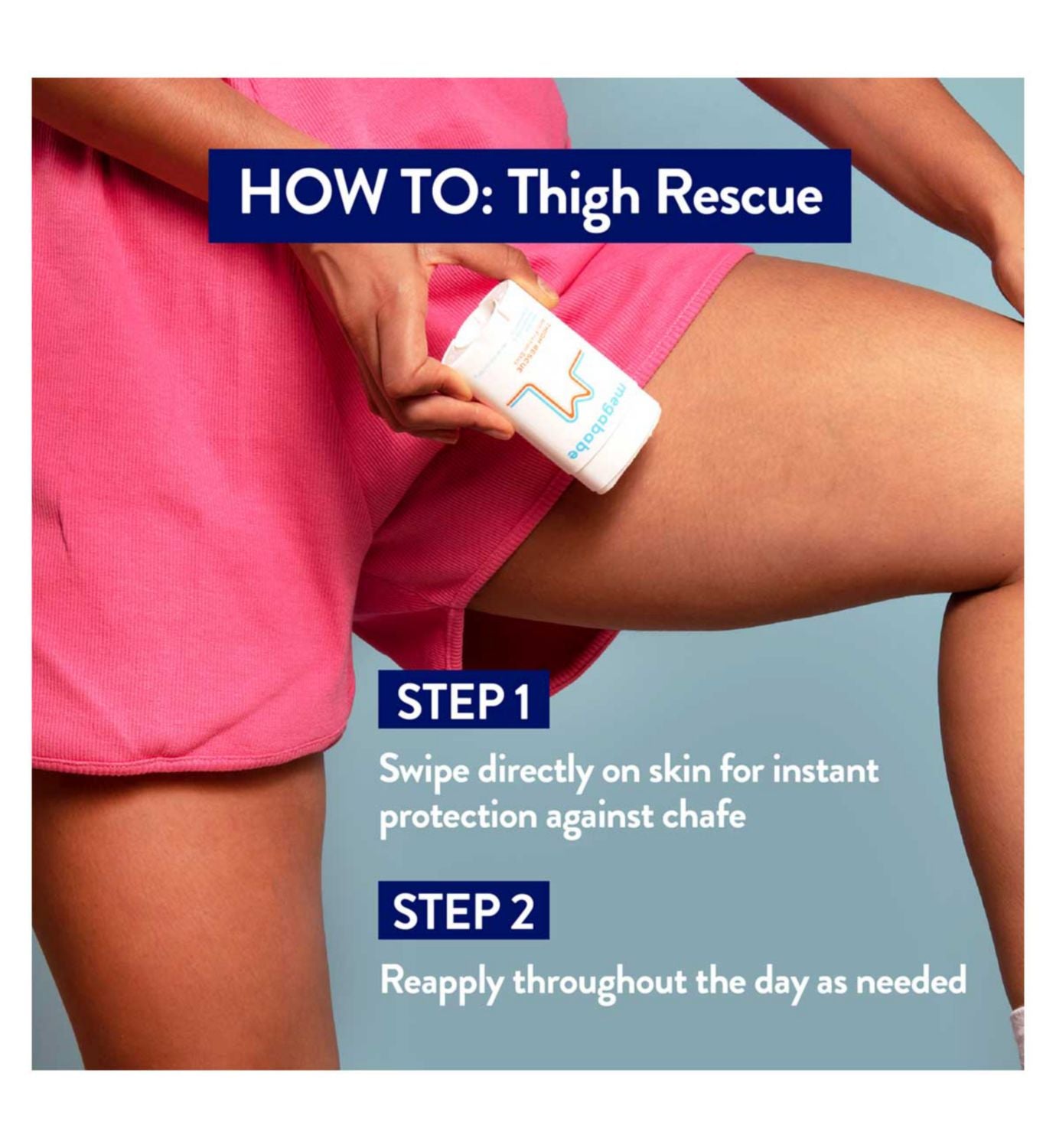 Megababe Thigh Rescue Anti-Friction Stick 60g, imported from the UK