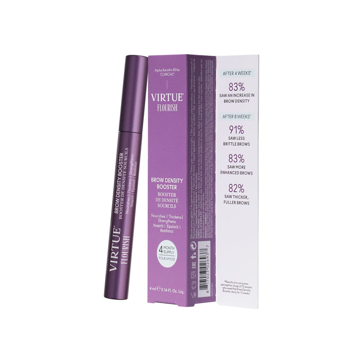 Virtue Flourish Brow Density Booster Serum 4ml (British brand)