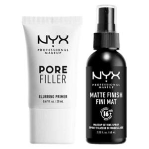 NYX Professional Makeup setting spray and primer bundle (British brand)