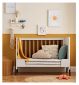 Tutti Bambini Mini Cot Bed Warm Walnut White Sand (British brand)
