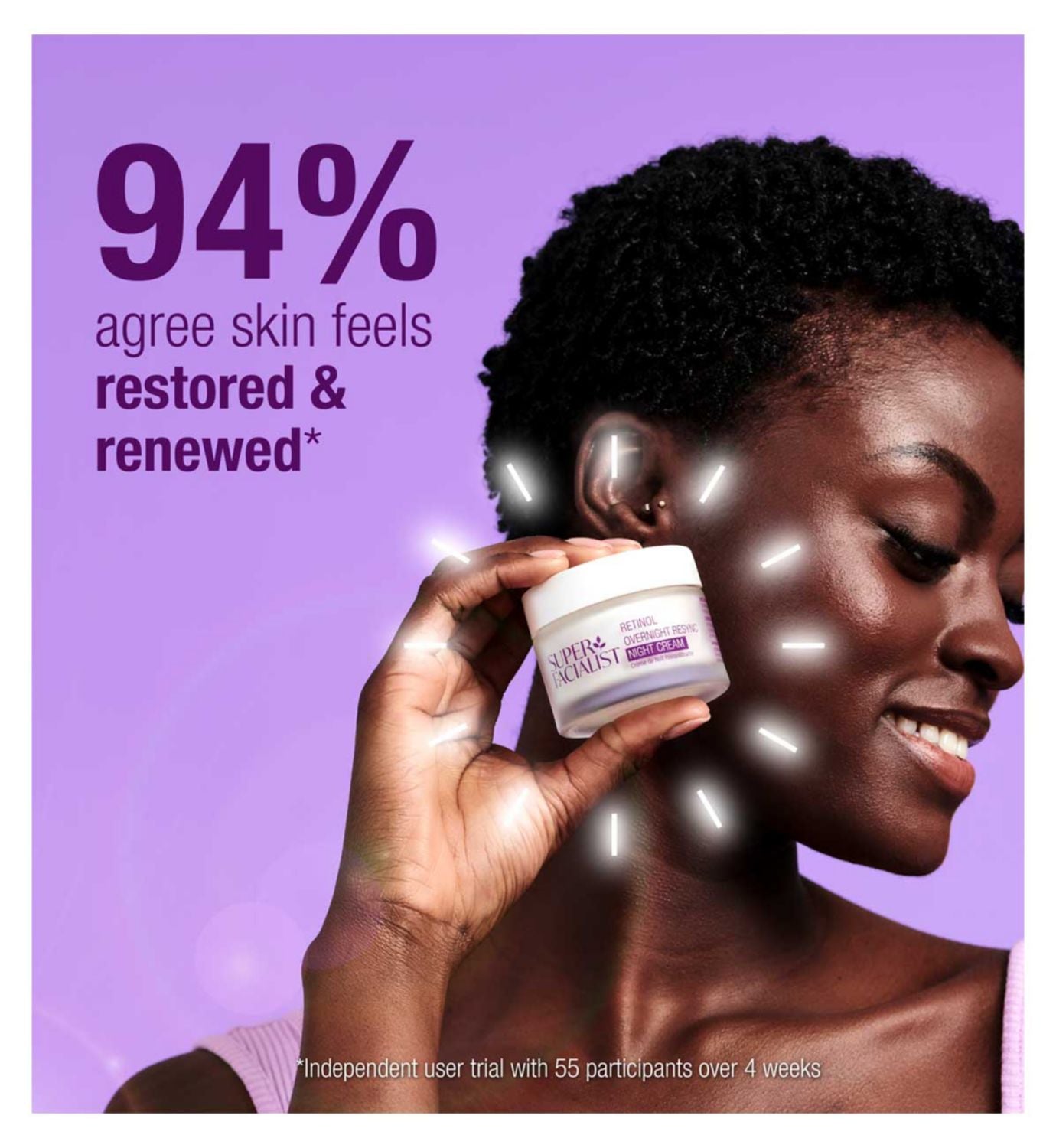 Super Facialist Retinol Night Cream SleepSmart Overnight Resync (British brand)