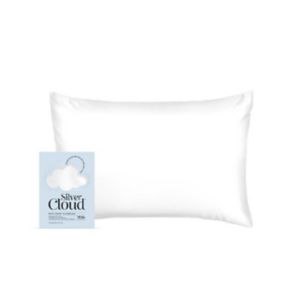 Silver Cloud White Satin Pillowcase 50 x 75 cm (British brand)