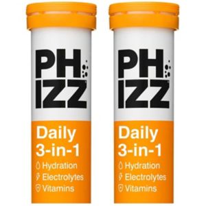 Phizz Orange effervescent tablets 40 count, imported from the UK