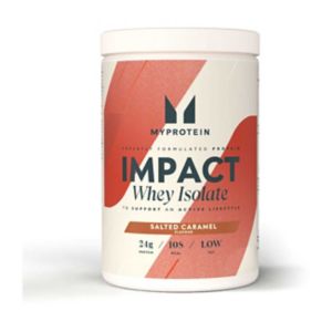 Myprotein Impact Whey Isolate Salted Caramel 480g, imported from the UK