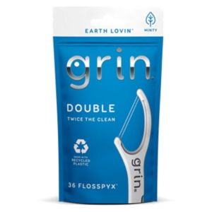 GRIN double flosspyx dental floss picks 36 count, UK version