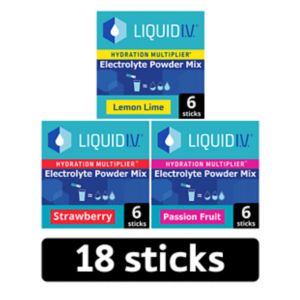 Liquid I.V. Electrolyte Powder Mix Variety Pack 18 Sachets, UK version