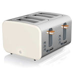 Swan 4 Slice Nordic Style Toaster - White