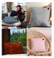 COZY UNA wireless heated cushion royal blue 45x45cm - British product