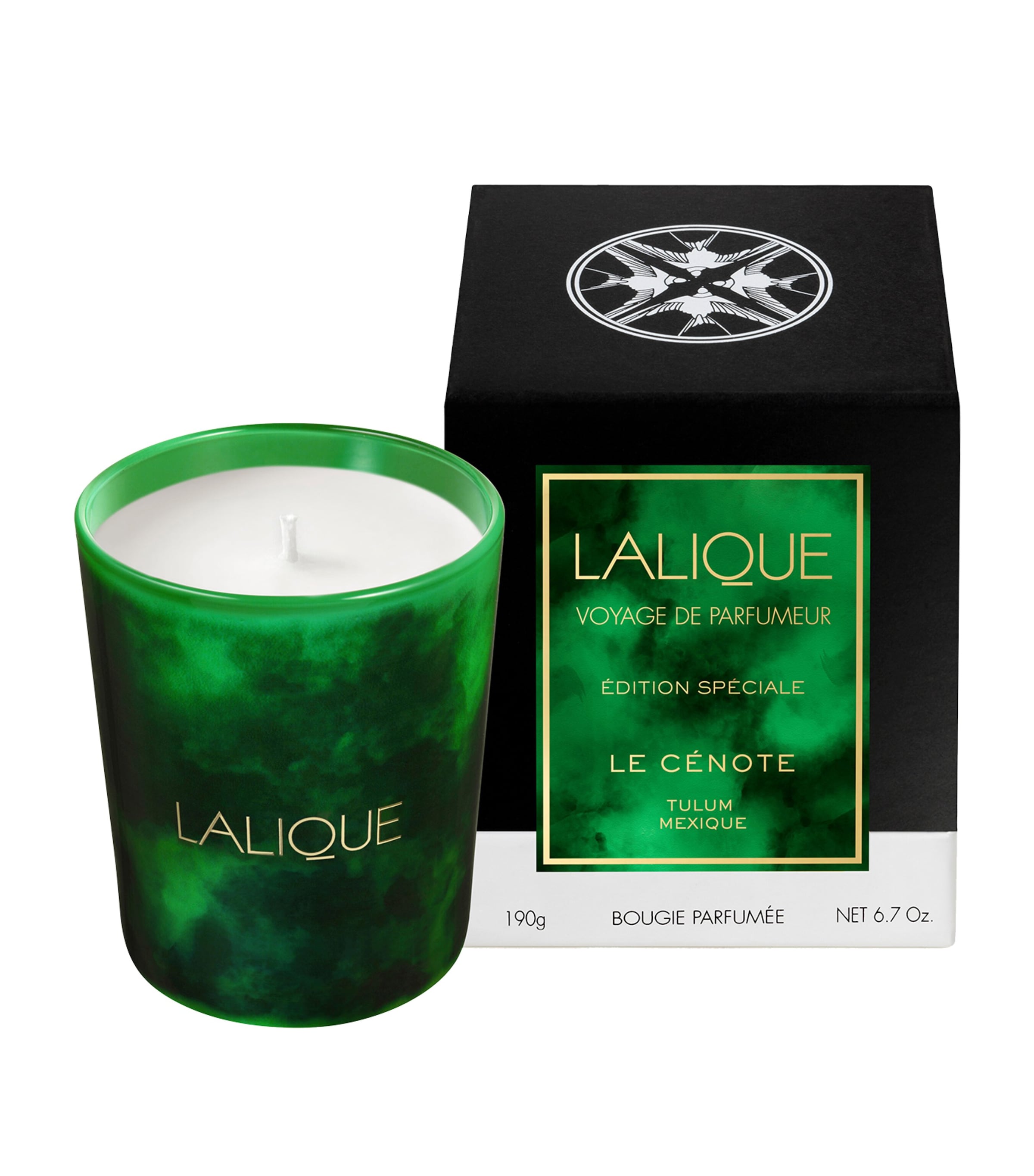 Lalique scented candle Le Cenote Voyage 190g, UK version