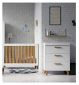 Little Acorns Siriana Cot Bed White Oak Frame, UK version