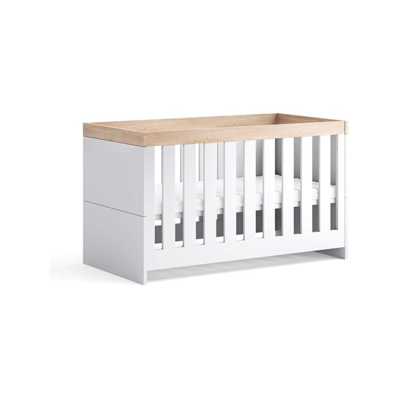 Little Acorns Burlington Cot Bed White Oak, UK version