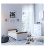 Little Acorns Burlington Cot Bed White Oak, UK version