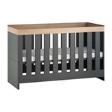 Little Acorns Cot Bed Anthracite & Oak, UK version