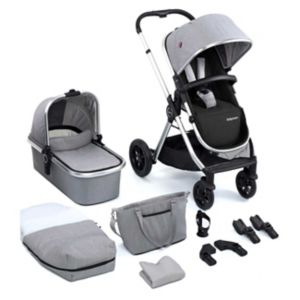 Babymore Memore V2 Pram Pushchair Silver - British product