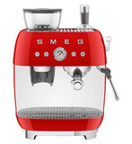 SMEG Espresso Coffee Machine with Grinder Red