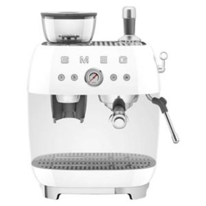 SMEG Espresso Coffee Machine with Grinder White, imported from the UK