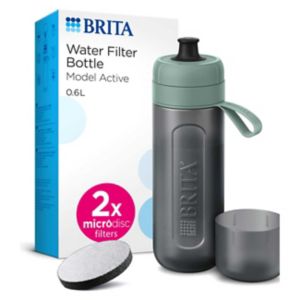 BRITA Sports Vannfilterflaske Aktiv Mørkegrønn 600ml 2-pakningsfiltre