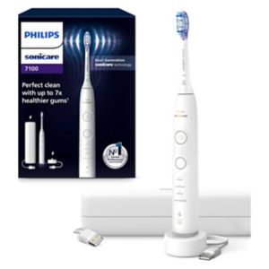 Philips Sonicare 7100 Electric Toothbrush White with USB Charging Travel Case - imported from the UK