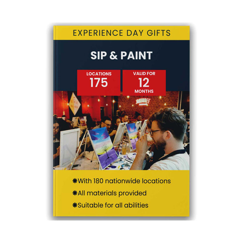 Sip and paint gift experience for two people (British brand)