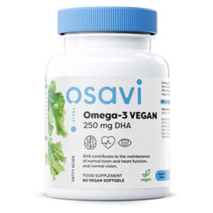 Osavi Omega-3 Vegan 250mg DHA 60 Capsules, imported from the UK