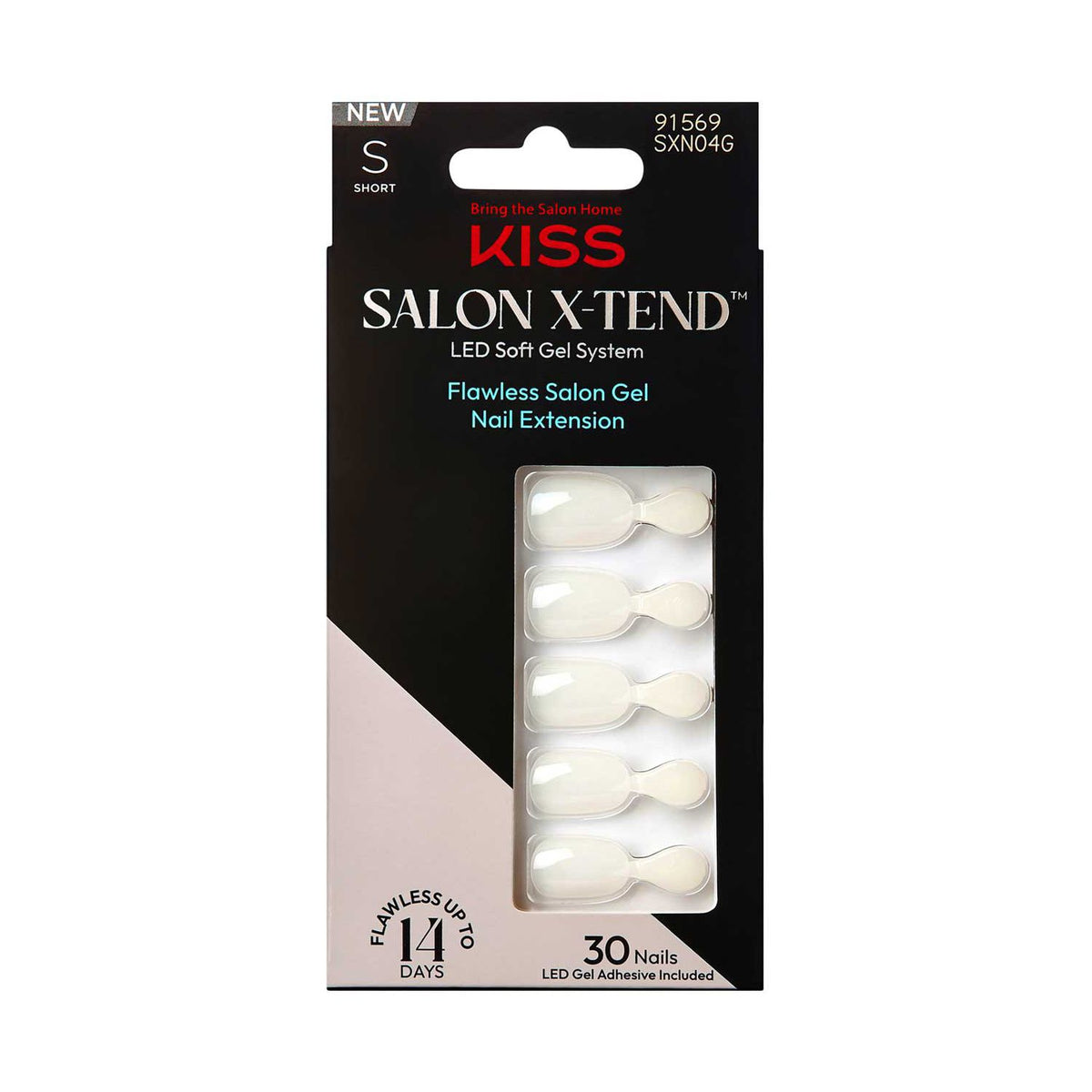 KISS Salon X-Tend Gel Nail Tips Short Oval 34ct, UK version