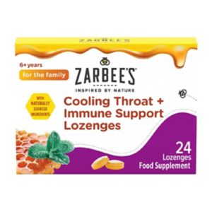 Zarbee's Throat Lozenges Honey Peppermint 24 Count (British brand)