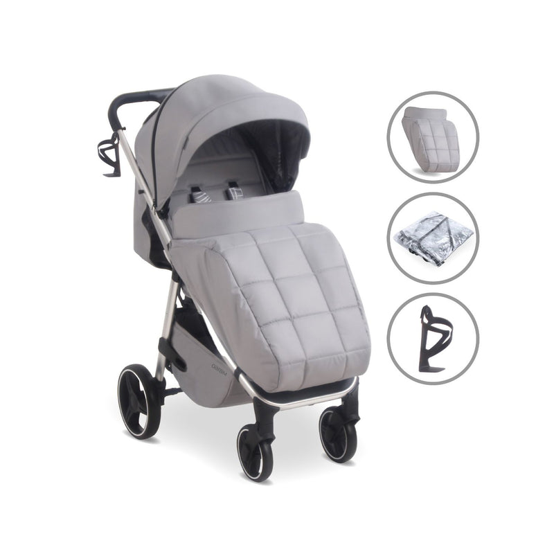MB160 Plus Pushchair Grey Tropical, imported from the UK