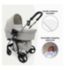 My Babiie MB200i 3-in-1 Travel System with i-Size Car Seat - Oatmeal