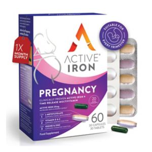 Active Iron Pregnancy supplement 60 count bottle - British product