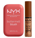 NYX Buttermelt Blush Feeling Butta 02 5g  Buttergloss Bling Pay me in Gold Lip Gloss 8ml Duo