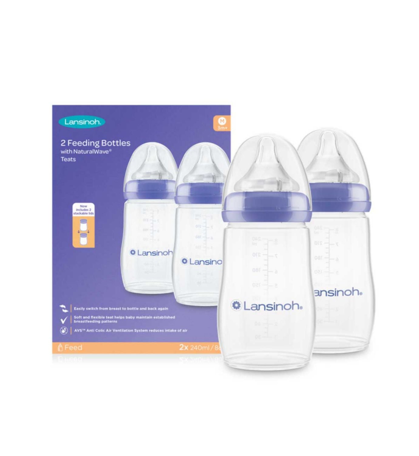 Lansinoh baby bottles and teats bundle (British product)