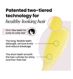 Tangle Teezer detangler brush curly to coily pastel lemon (British brand)