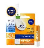 NIVEA SUN UV Face Shine Control  NIVEA SUN Lip Balm Bundle