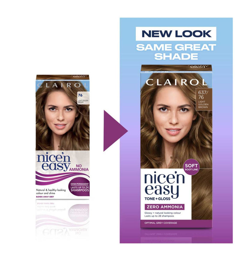 Clairol Nice n Easy semi permanent hair dye light golden brown - British product