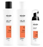 Nioxin Scalp and Hair Thickening System 4 for Coloured dry and damaged hair Treated Hair with Progressed Thinning Loyalty Kit