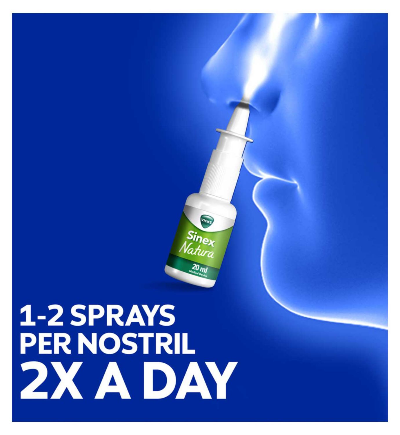 Vicks Sinex decongestant nasal spray 20ml (British brand)
