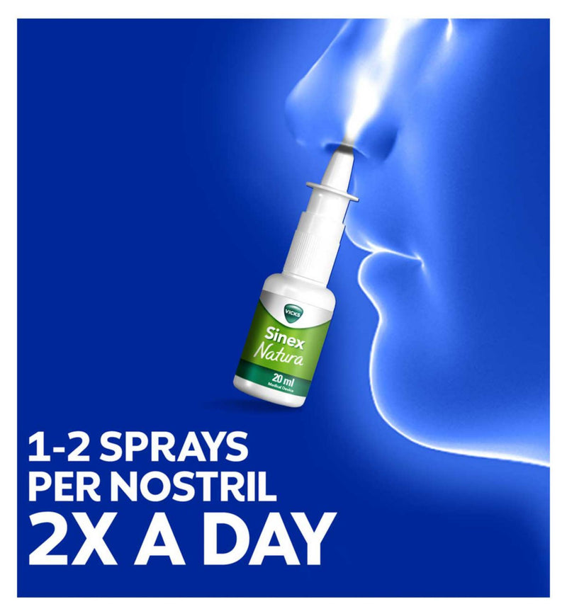 Vicks Sinex decongestant nasal spray 20ml (British brand)