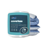 Silentnight Seersucker duvet set single blue grey (British brand)