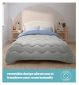 Silentnight Seersucker Coverless Duvet Set Blue Grey Double (British brand)