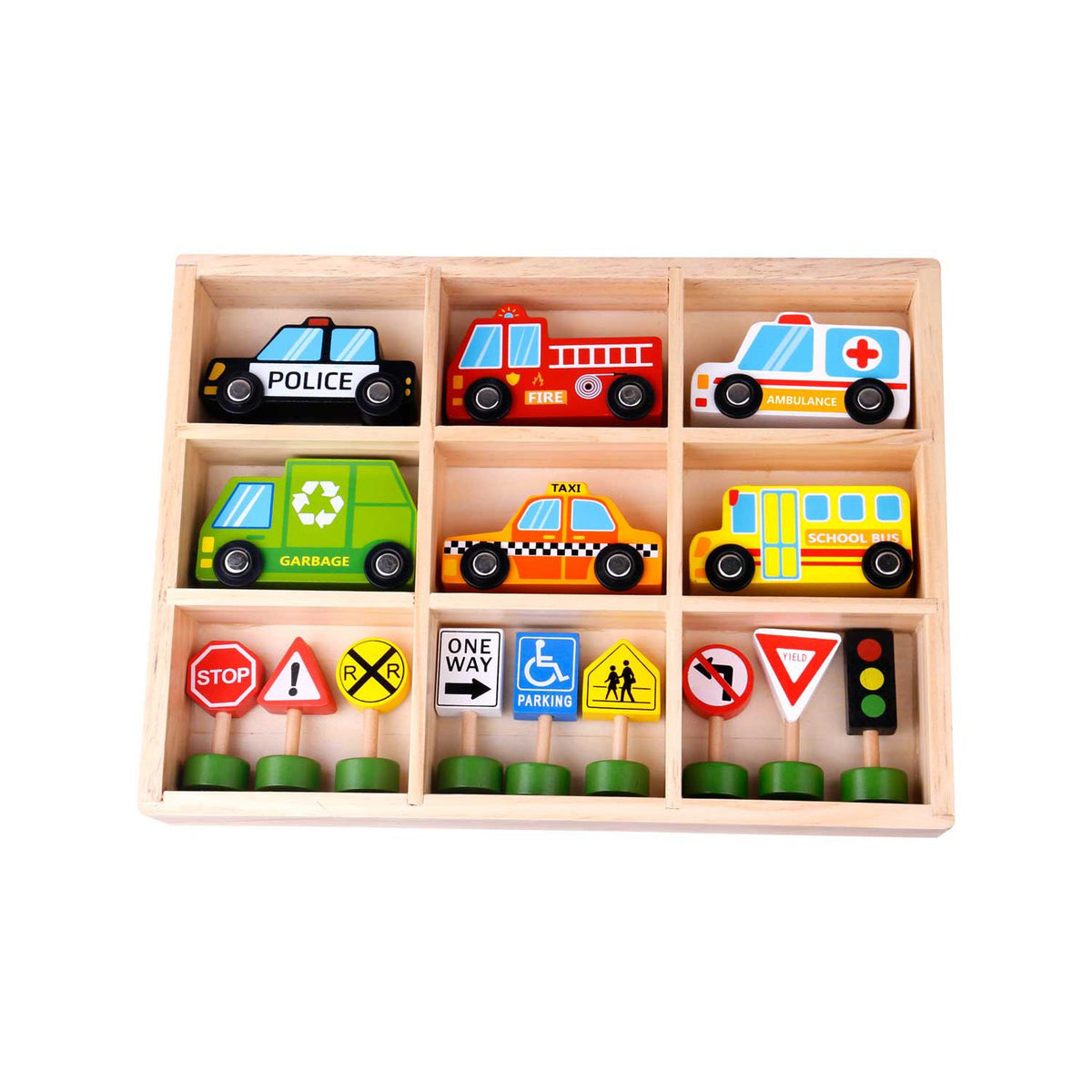 Tooky Toys Wooden Street Signs Playset (British brand)