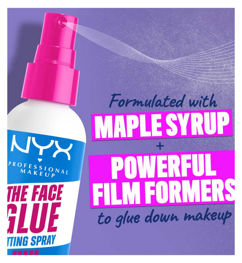 Nyx Professional Makeup The Face Glue Setting Spray 60ml, imported from the UK