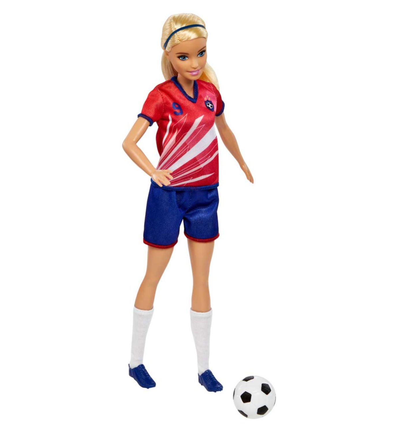 Barbie Soccer Doll Red Team Uniform 11.5 Inch - British product