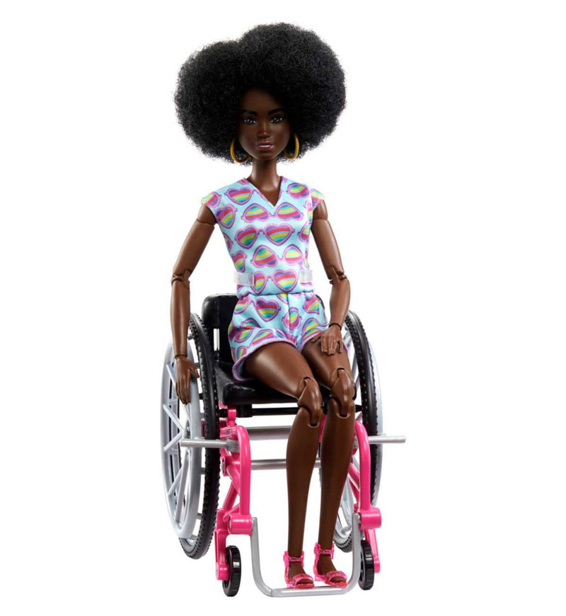 Barbie Wheelchair Doll Black Hair Style - British product