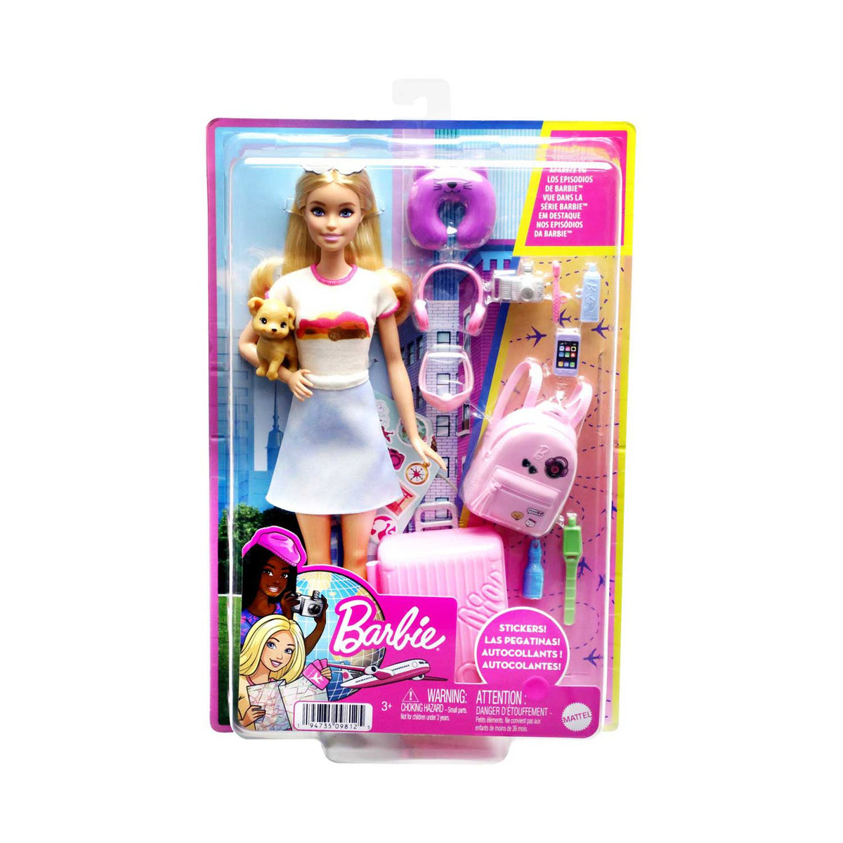 Barbie Travel Doll with Puppy Set - British product