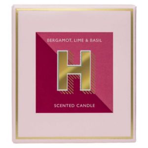 Landon Tyler letter H candle bergamot lime basil 140g, UK version