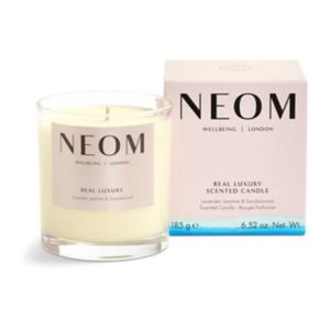 NEOM Real Luxury candle 185g jar, imported from the UK