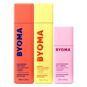 BYOMA Barrier Boosting Beginners skincare trio - British product