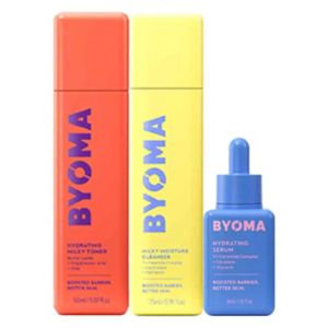 BYOMA Hydrating Heroes trio skincare set - British product