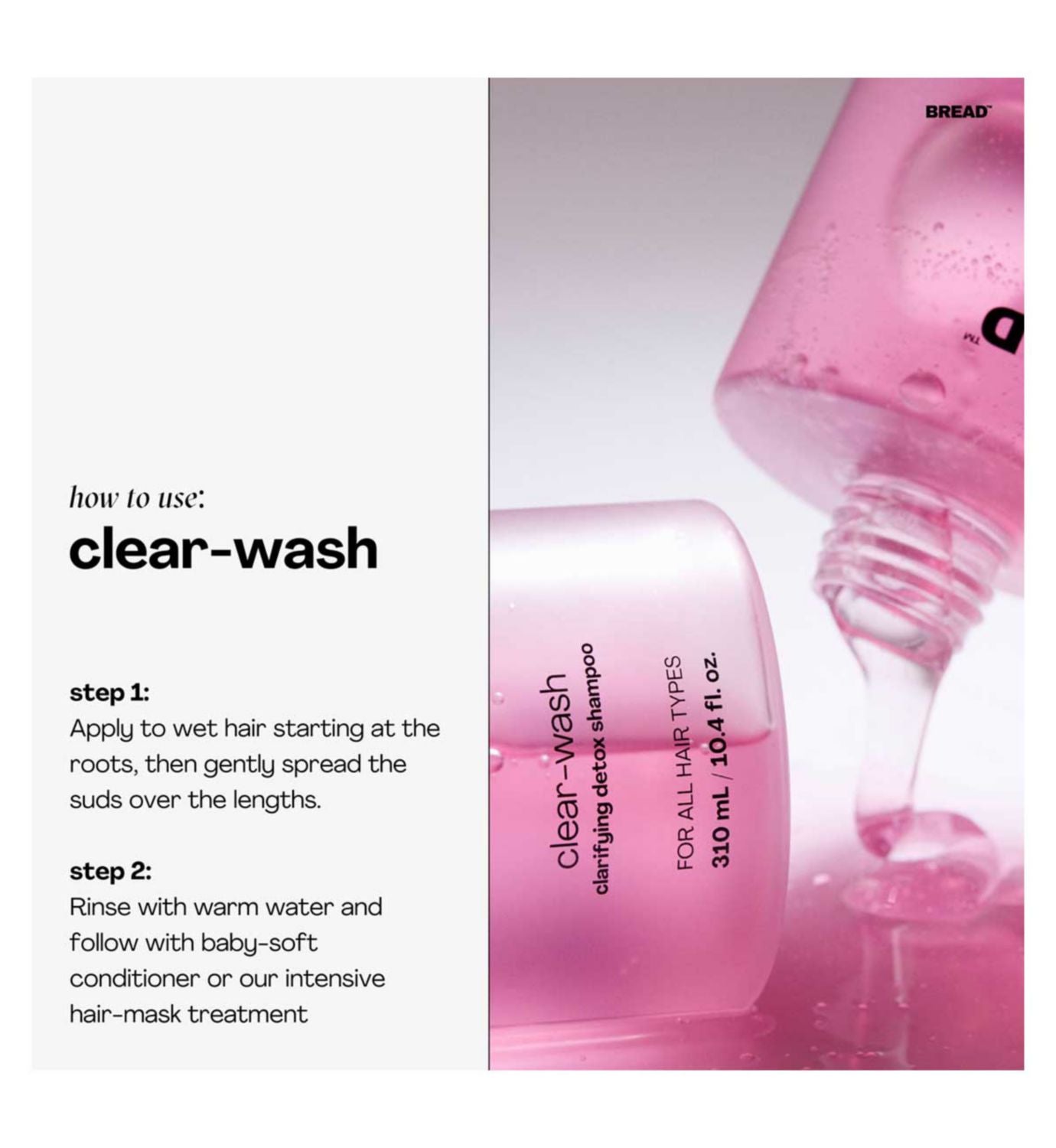 Bread Baby Clear Wash Detox Clarifying Shampoo 310g - British product
